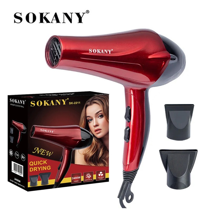 SOKANY SK-2211 Профессиональный Фен для Волос – 2400W, 3 Режима Скорости